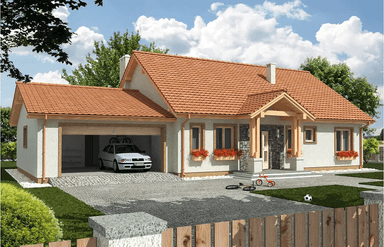 Wizualizacja domu jednorodzinnego Anita B