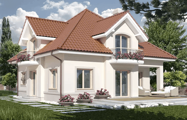 Wizualizacja domu jednorodzinnego Aramis A