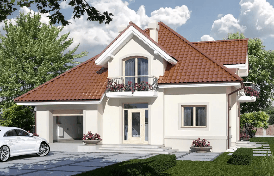 Wizualizacja domu jednorodzinnego Aramis A