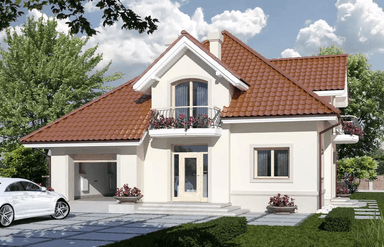 Wizualizacja domu jednorodzinnego Aramis A