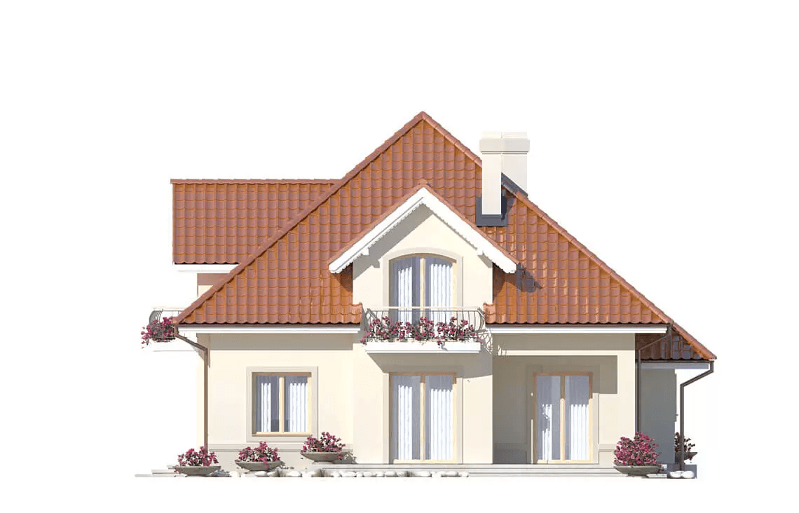 Elewacja ogrodowa domu Aramis B