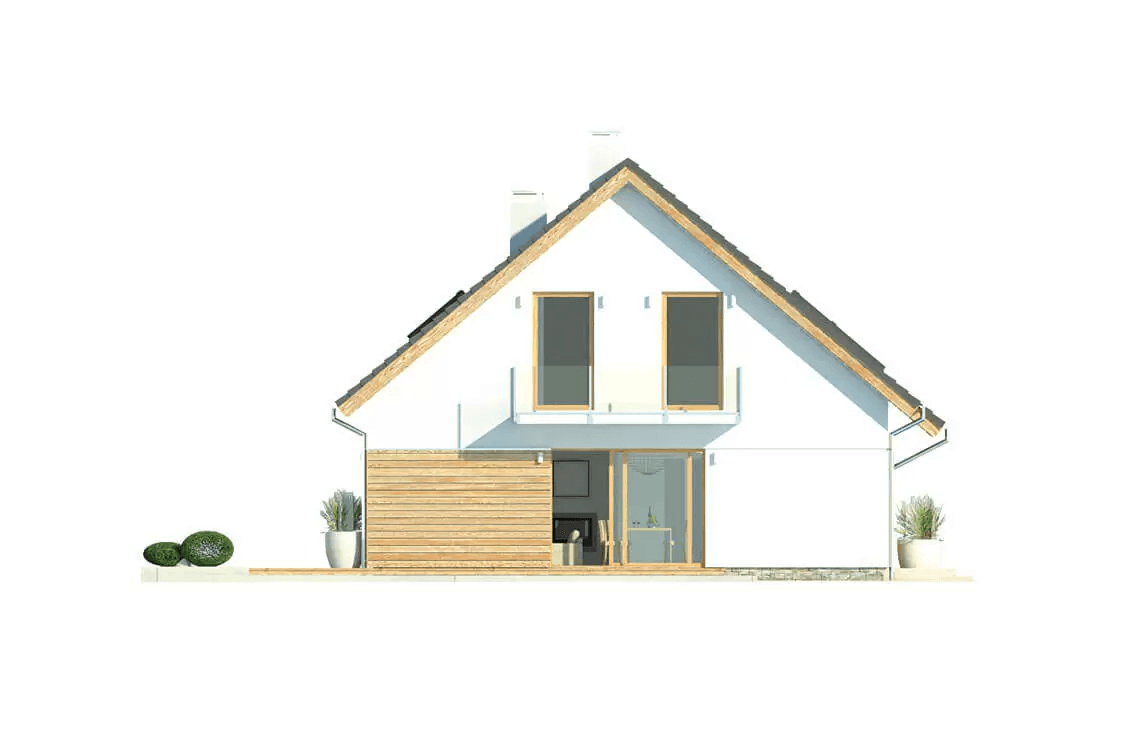 Elewacja boczna domu Atos A