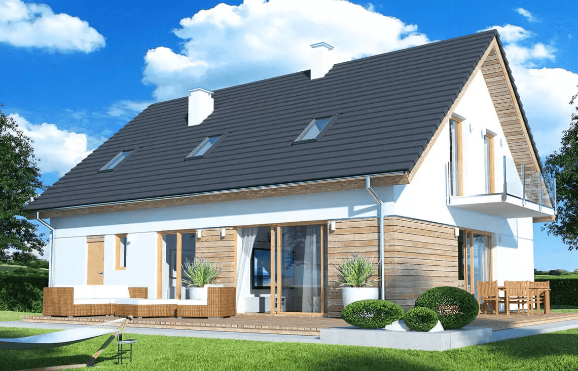 Wizualizacja domu jednorodzinnego Atos A