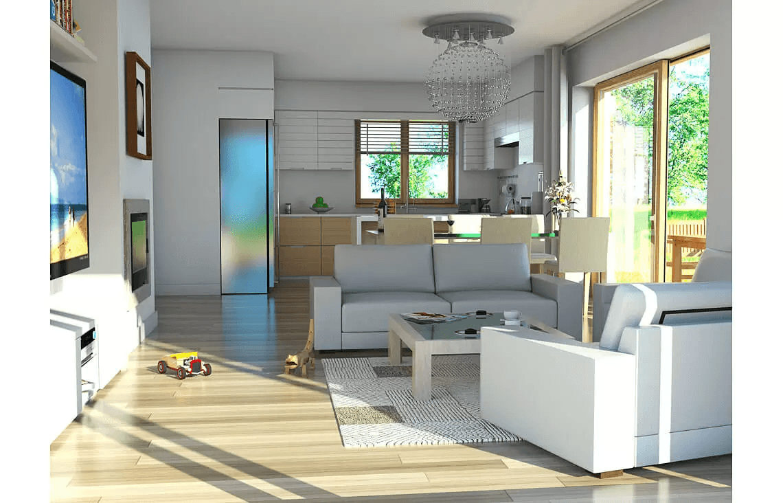 Wizualizacja domu jednorodzinnego Atos A