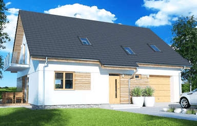 Wizualizacja domu jednorodzinnego Atos A