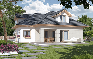 Wizualizacja domu jednorodzinnego Atu A