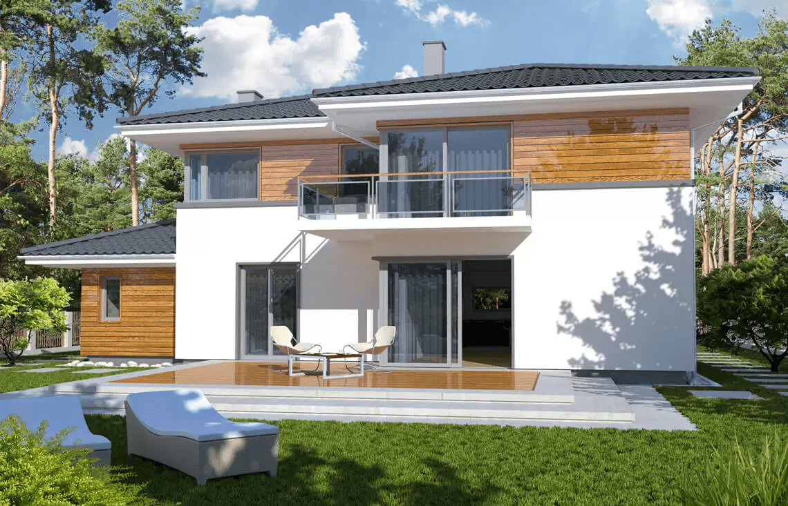 Wizualizacja projektu domu jednorodzinnego Boss B