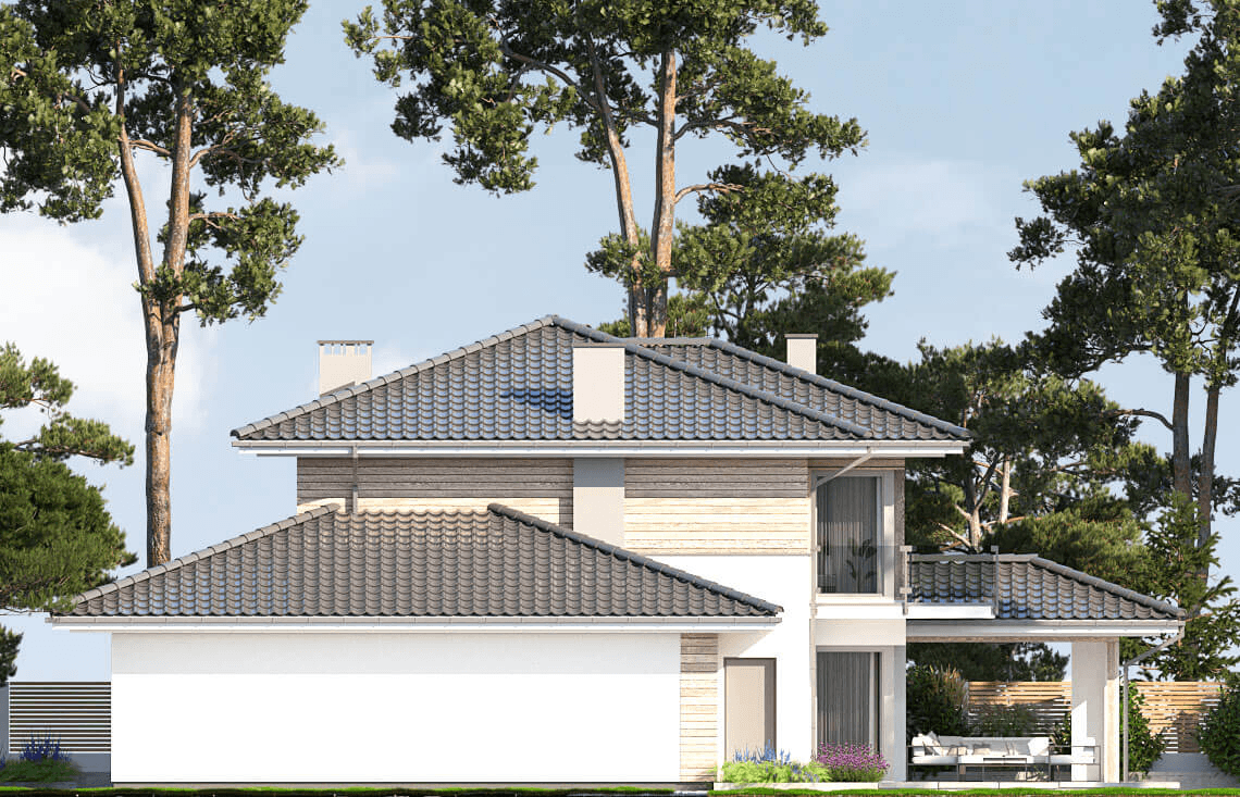 Projekt Boss Bravo projekt piętrowy z garażem dwustanowiskowym