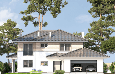 Projekt domu Boss Bravo projekt piętrowy z garażem dwstanowiskowym