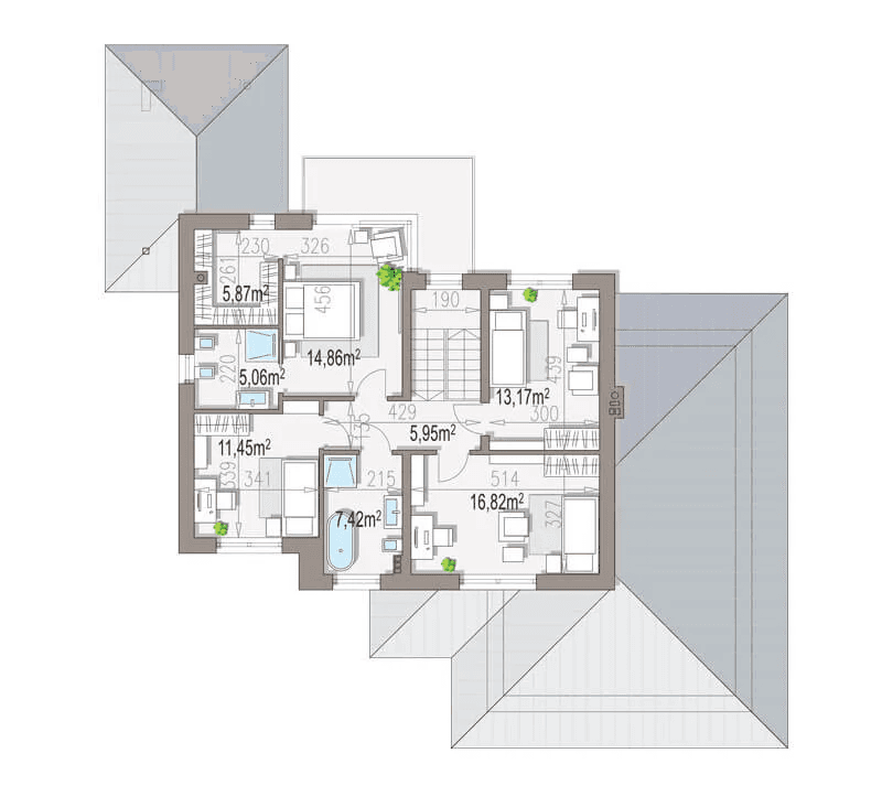 Boss Bravo dom piętrowy z garażem dwustanowiskowym