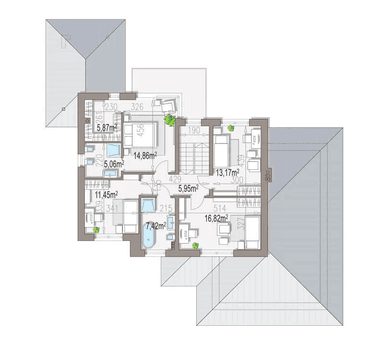 Boss Bravo dom piętrowy z garażem dwustanowiskowym