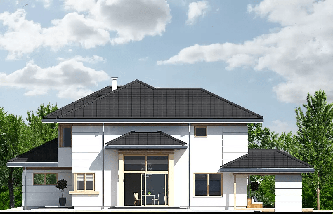 Elewacja boczna domu Carmen Magdalena A 30 stopni