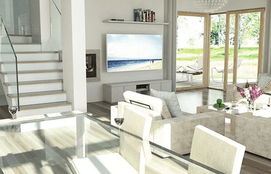 Wizualizacja domu jednorodzinnego Carmen Magdalena A 30 stopni strop monolityczny