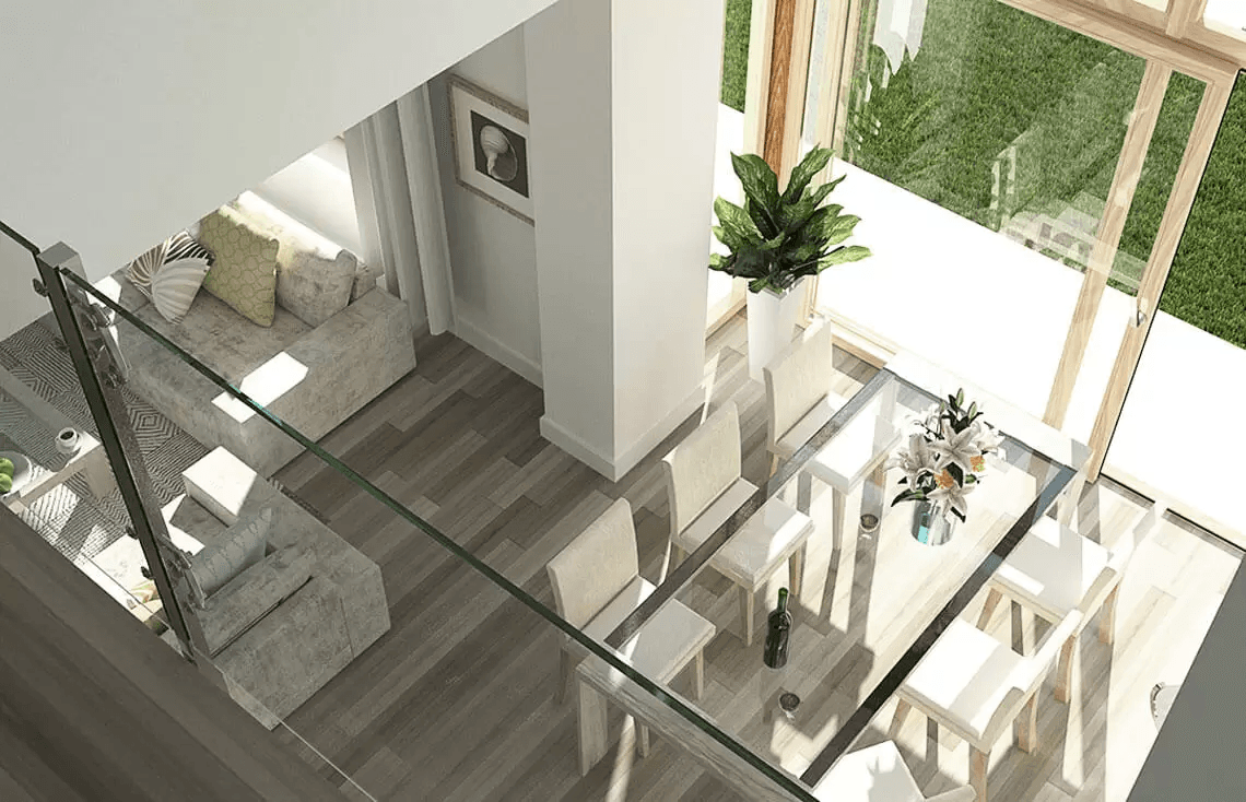 Wizualizacja domu jednorodzinnego Carmen Magdalena A 30 stopni strop monolityczny