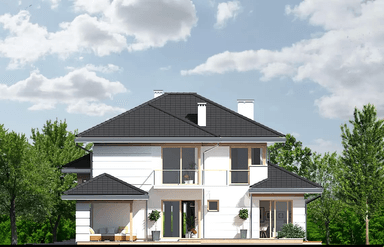 Elewacja ogrodowa domu Carmen Magdalena A