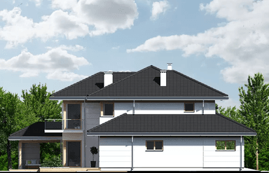 Elewacja boczna domu Carmen Magdalena A