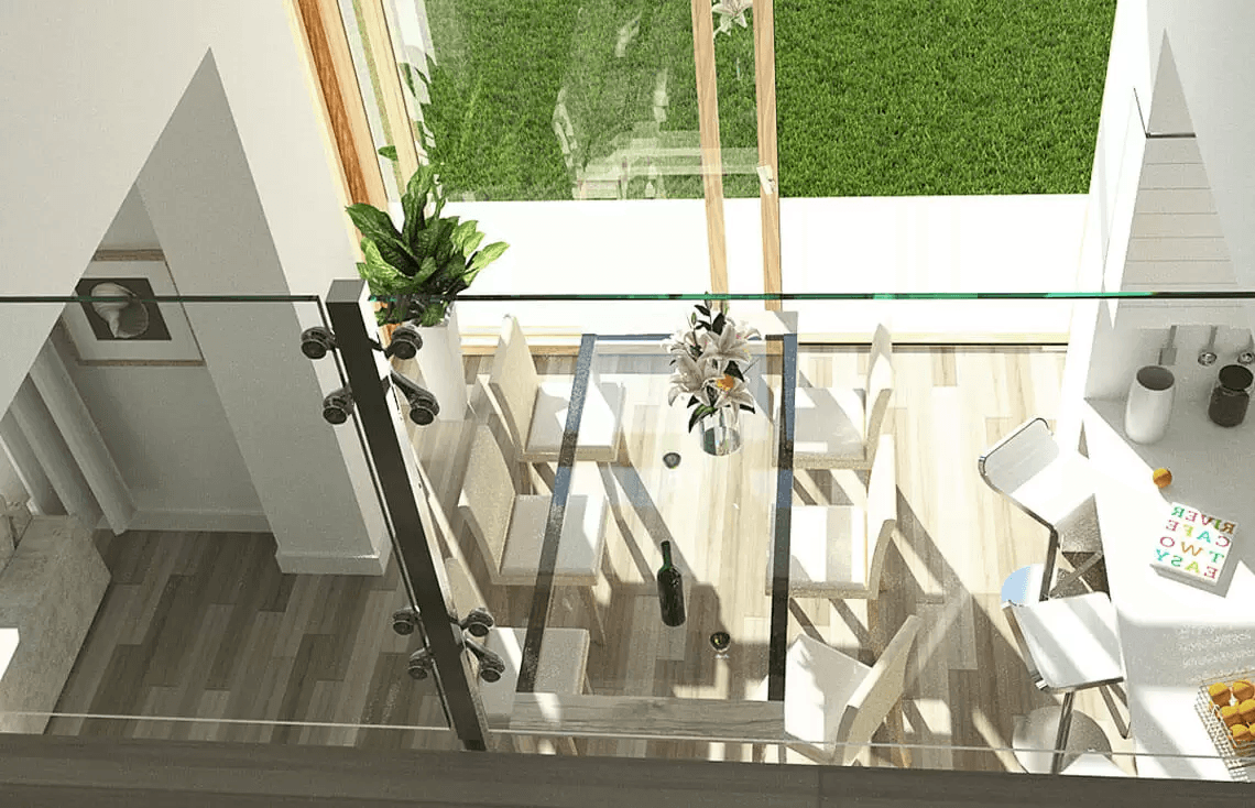 Wizualizacja projektu domu jednorodzinnego Carmen Magdalena A - strop monolityczny