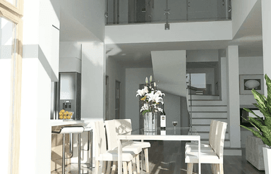 Wizualizacja projektu domu jednorodzinnego Carmen Magdalena A - strop monolityczny