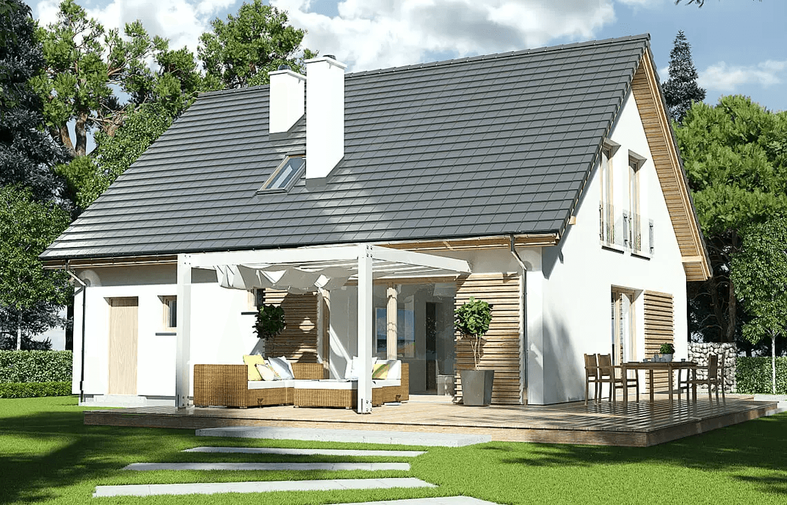 Wizualizacja domu jednorodzinnego Harmonia Nova A wersja Ytong