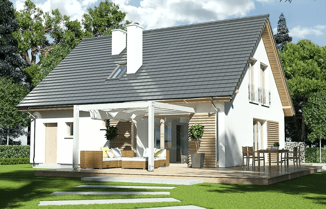 Wizualizacja domu jednorodzinnego Harmonia Nova A wersja Ytong