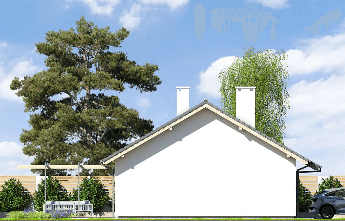 Elewacja boczna domu Isia