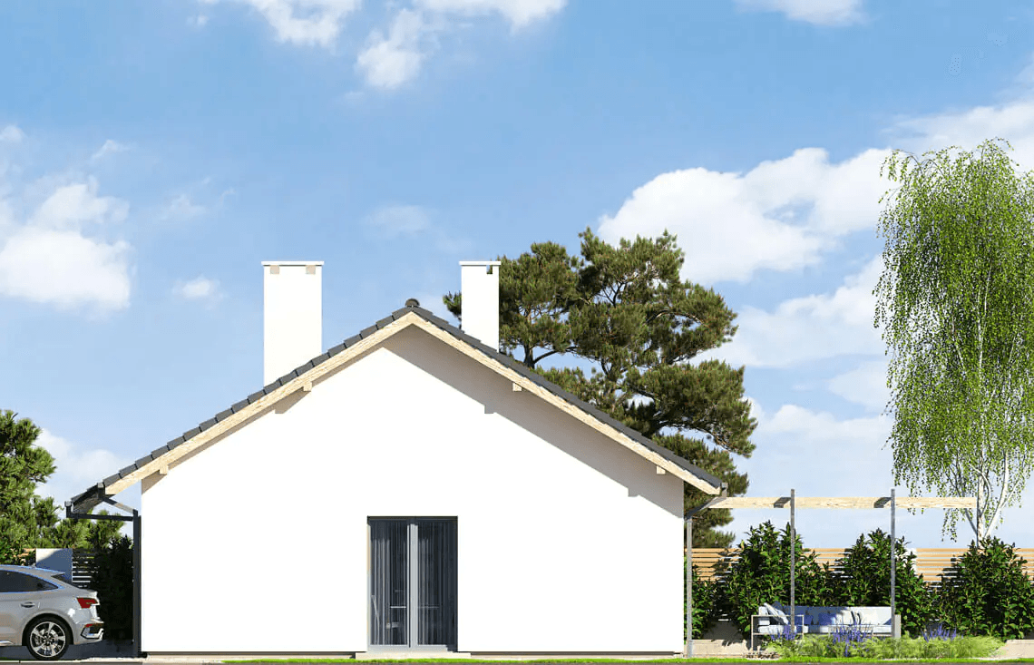 Elewacja boczna domu Isia