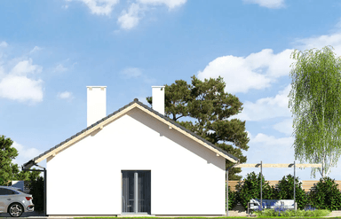 Elewacja boczna domu Isia