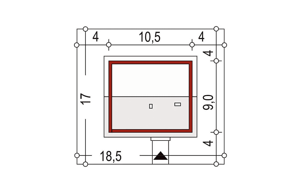 Usytuowanie domu Jantar A na działce