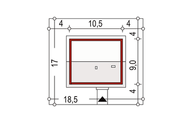 Usytuowanie domu Jantar A na działce