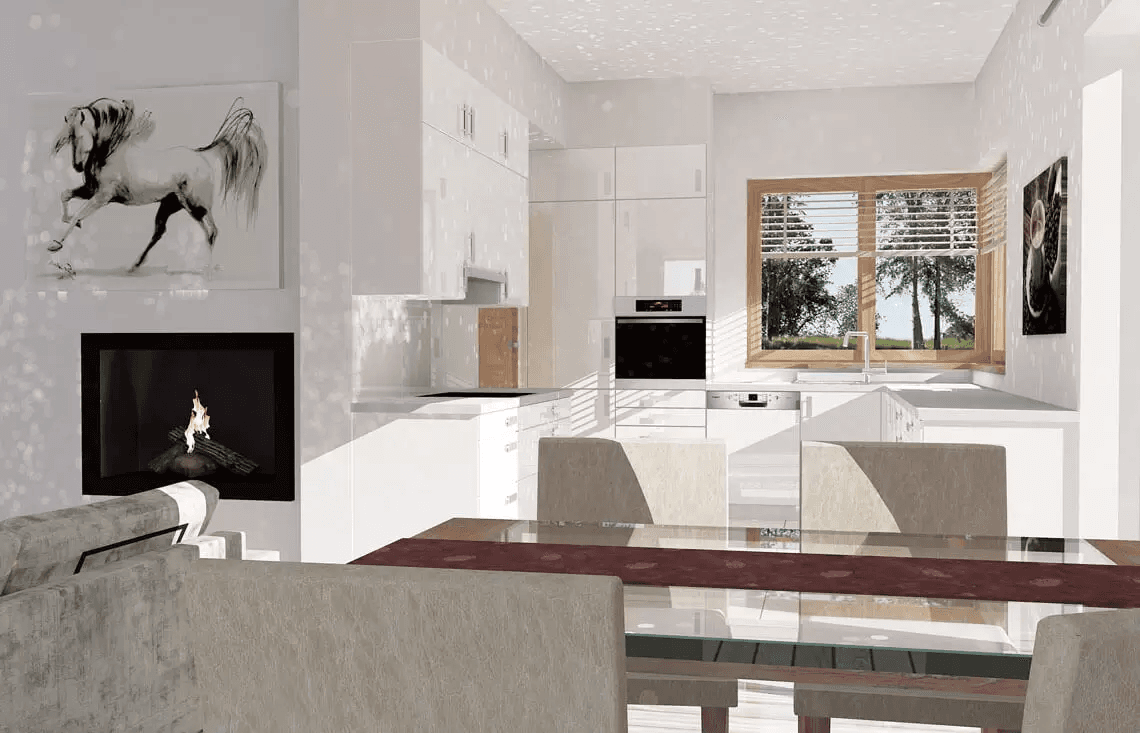 Wizualizacja domu jednorodzinnego Jantar A