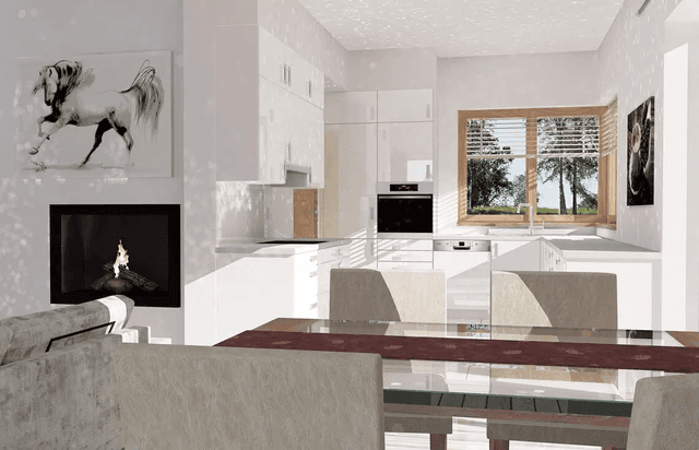 Wizualizacja domu jednorodzinnego Jantar A