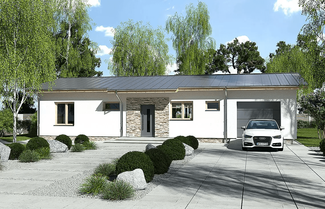 Wizualizacja domu jednorodzinnego Nina 1 Nowa D