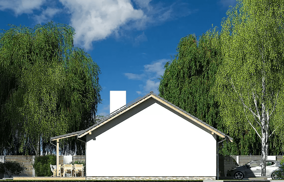 Elewacja boczna domu Nina 2 Nova D37 Plus strop monolityczny