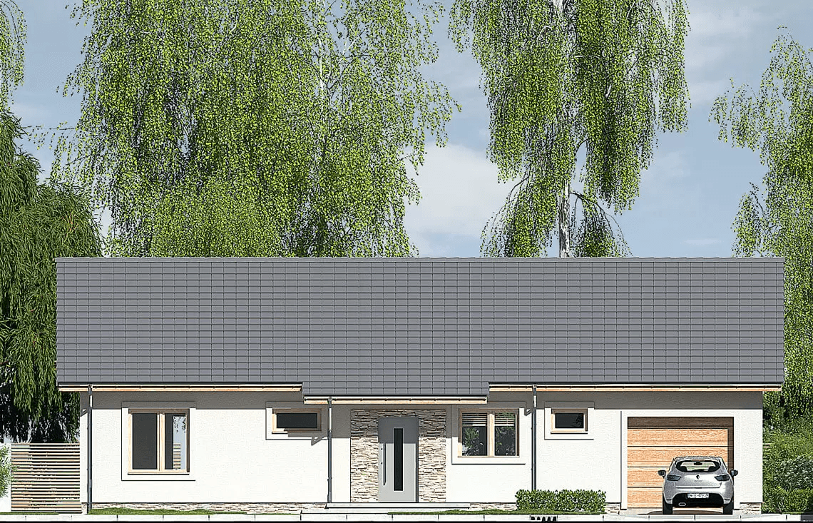 Elewacja frontowa domu Nina 2 Nova D 37 Plus strop monolityczny