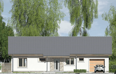 Elewacja frontowa domu Nina 2 Nova D 37 Plus strop monolityczny