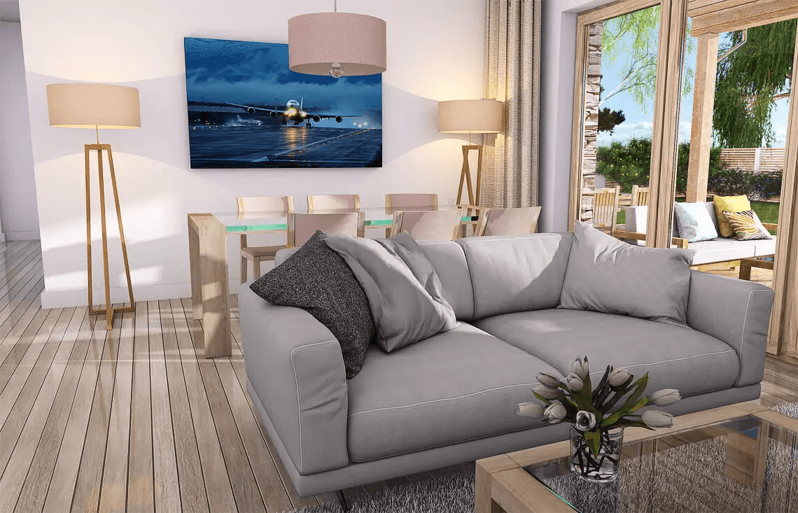 Wizualizacja domu jednorodzinnego Nina 2 Nova D 37 Plus strop monolityczny