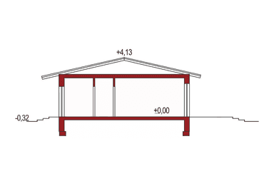 Przekrój projektu domu Nina F Plus