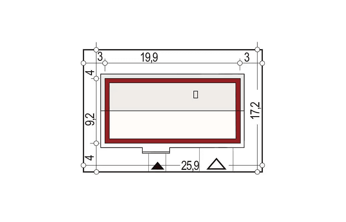 Usytuowanie domu Nina F Plus na działce