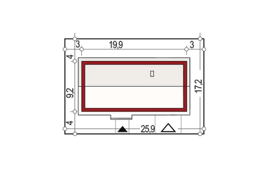 Usytuowanie domu Nina F Plus na działce