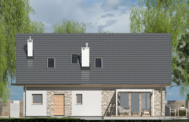 Elewacja ogrodowa domu Werbena Lux 2