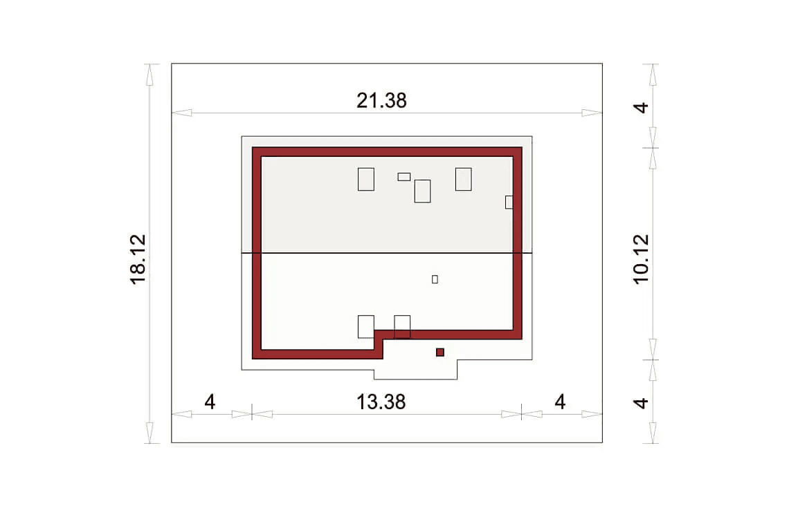 Usytuowanie domu Werbena Lux A na działce