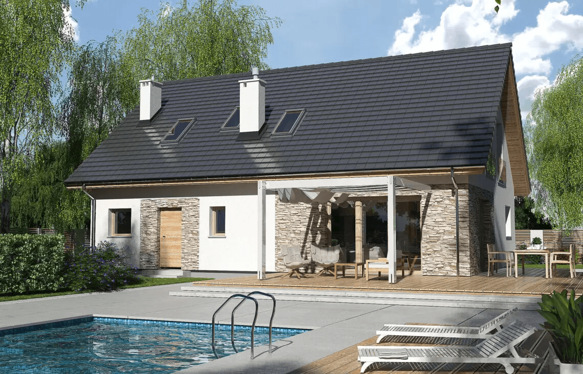 Wizualizacja domu jednorodzinnego Werbena Lux A
