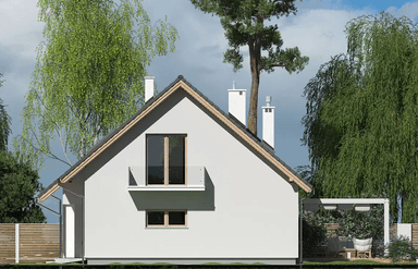 elewacja boczna w projekcie domu werbena a lux