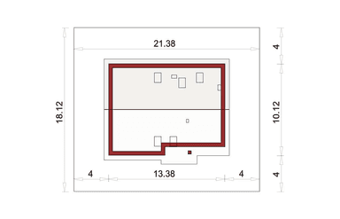 Usytuowanie budynku na działce proejktu domu Werbena A lux