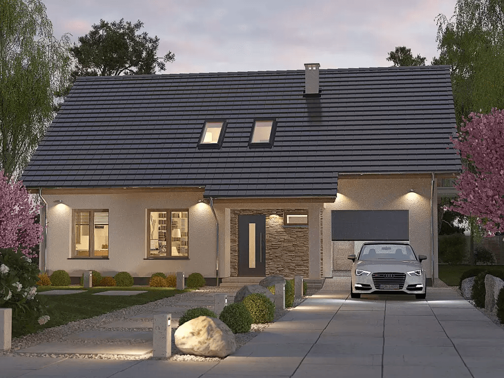 Widok na projekt domu Werbena A lux