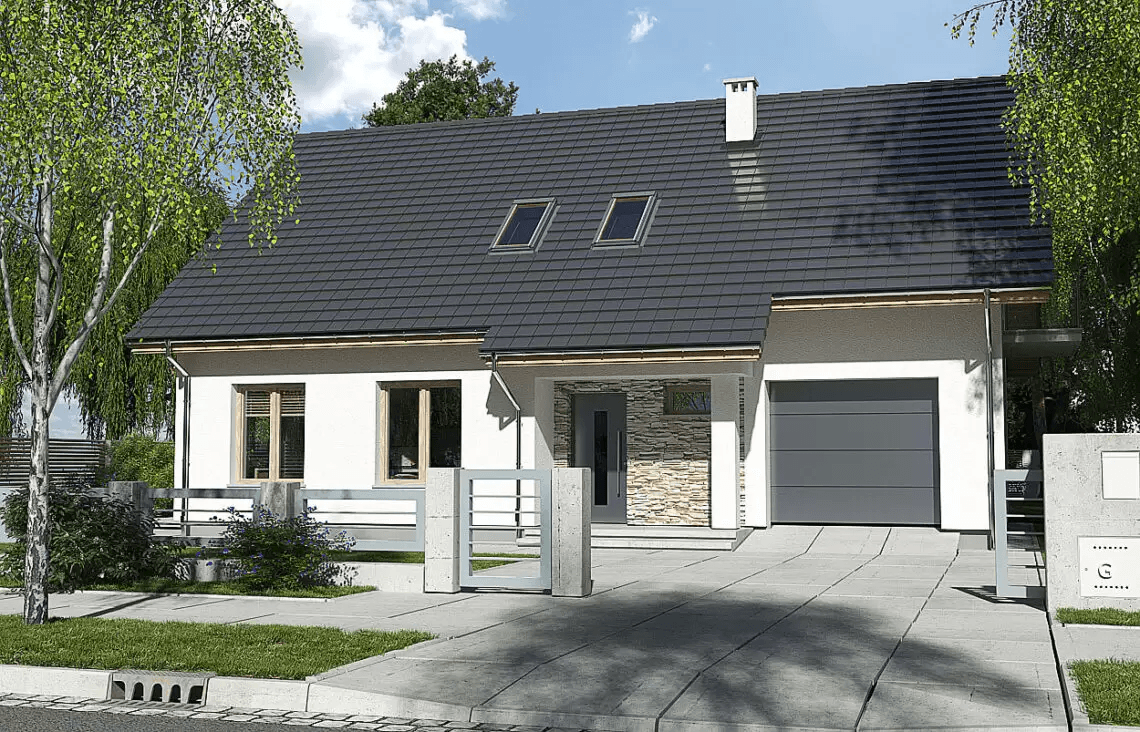 Wizualizacja projektu domu z poddaszem Werbena a lux