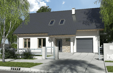 Wizualizacja projektu domu z poddaszem Werbena a lux