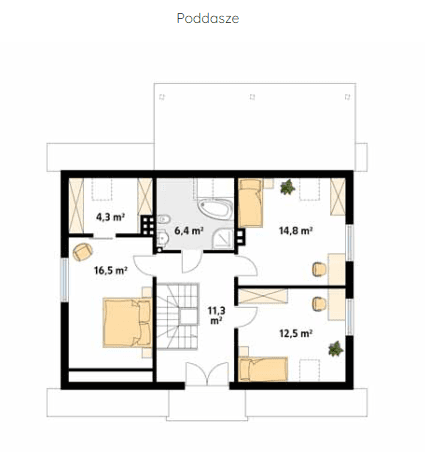 Rzut poddasza Arnika 2 dr-s