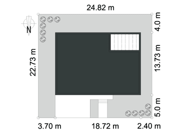 Usytuowanie domu Aktywny D23 na działce
