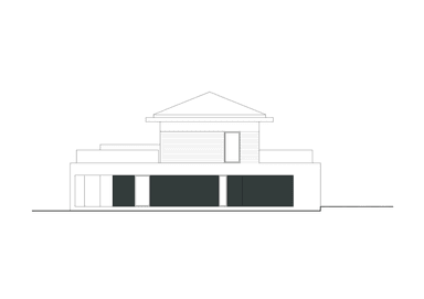 Elewacja lewa projektu domu Alternatywny D35